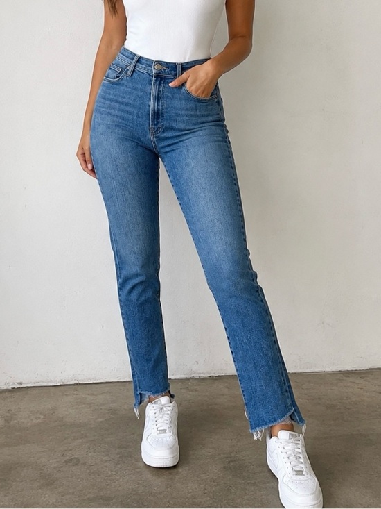 MOTHER Denim - MOTHER Straight Leg Jeans in Medium Blue Wash